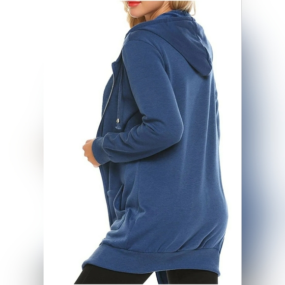 Zeagoo Womens Zip Up Fleece Long Hoodie NEW Small - Picture 2 of 5